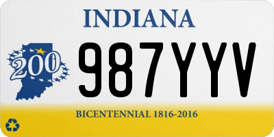 IN license plate 987YYV