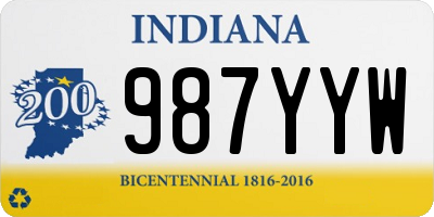 IN license plate 987YYW