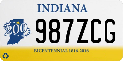 IN license plate 987ZCG