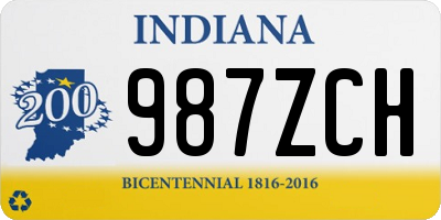 IN license plate 987ZCH