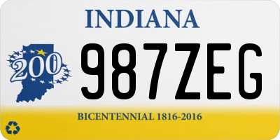 IN license plate 987ZEG