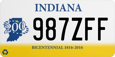 IN license plate 987ZFF