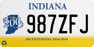 IN license plate 987ZFJ