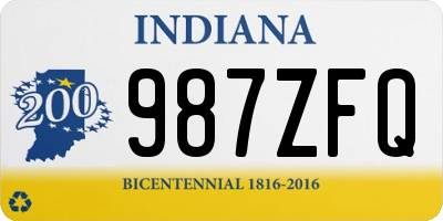 IN license plate 987ZFQ