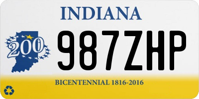 IN license plate 987ZHP