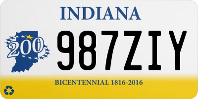 IN license plate 987ZIY