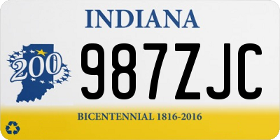 IN license plate 987ZJC