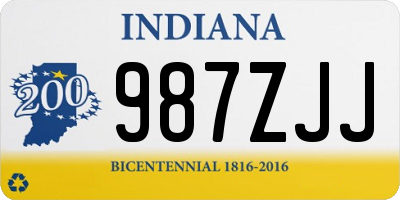 IN license plate 987ZJJ