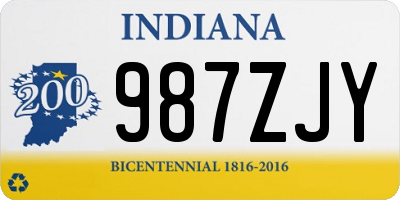 IN license plate 987ZJY