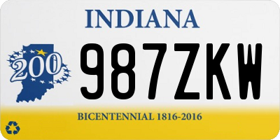 IN license plate 987ZKW