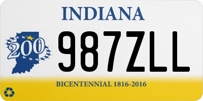 IN license plate 987ZLL