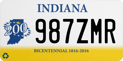 IN license plate 987ZMR