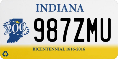 IN license plate 987ZMU