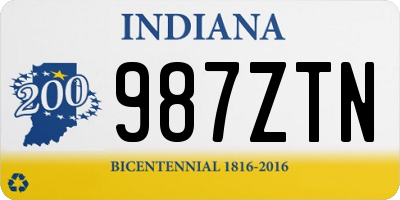 IN license plate 987ZTN