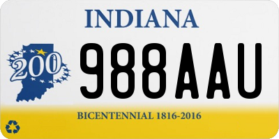 IN license plate 988AAU