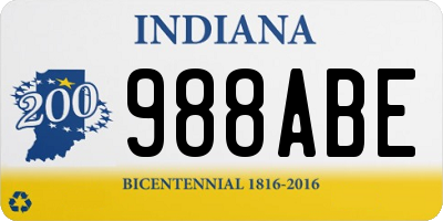 IN license plate 988ABE