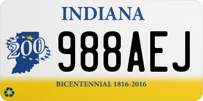 IN license plate 988AEJ