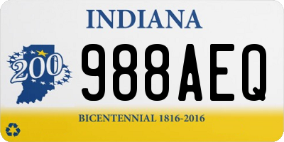 IN license plate 988AEQ