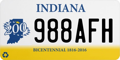 IN license plate 988AFH