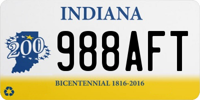IN license plate 988AFT