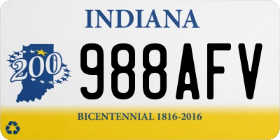 IN license plate 988AFV