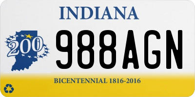 IN license plate 988AGN