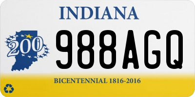 IN license plate 988AGQ