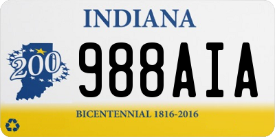 IN license plate 988AIA