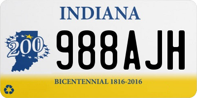 IN license plate 988AJH