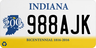 IN license plate 988AJK