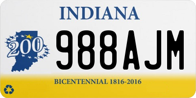 IN license plate 988AJM