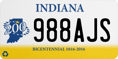 IN license plate 988AJS