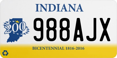 IN license plate 988AJX