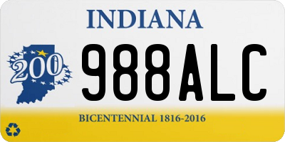 IN license plate 988ALC