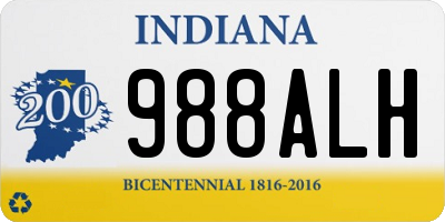 IN license plate 988ALH
