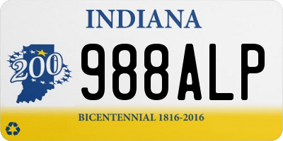 IN license plate 988ALP