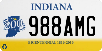 IN license plate 988AMG