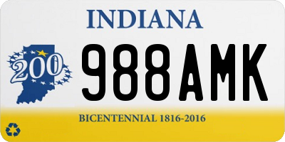 IN license plate 988AMK