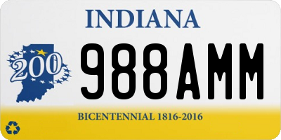 IN license plate 988AMM