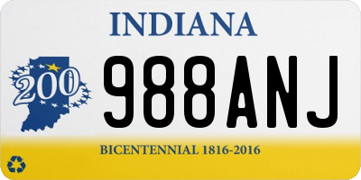 IN license plate 988ANJ