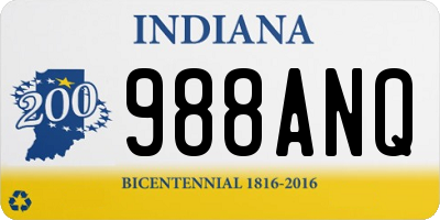 IN license plate 988ANQ