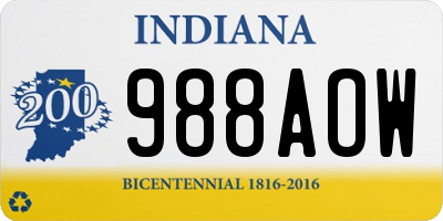 IN license plate 988AOW