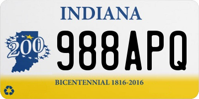 IN license plate 988APQ