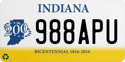 IN license plate 988APU