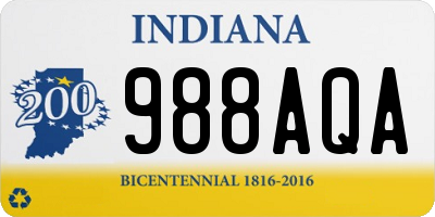 IN license plate 988AQA