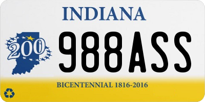 IN license plate 988ASS