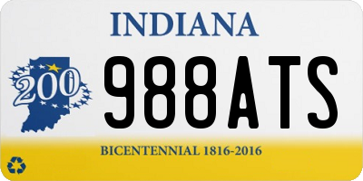 IN license plate 988ATS