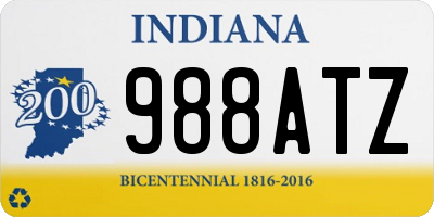 IN license plate 988ATZ