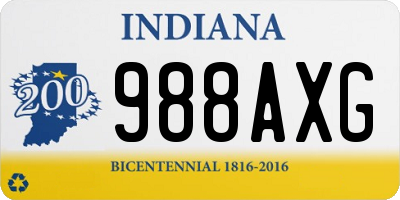 IN license plate 988AXG