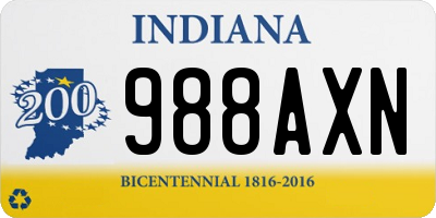 IN license plate 988AXN